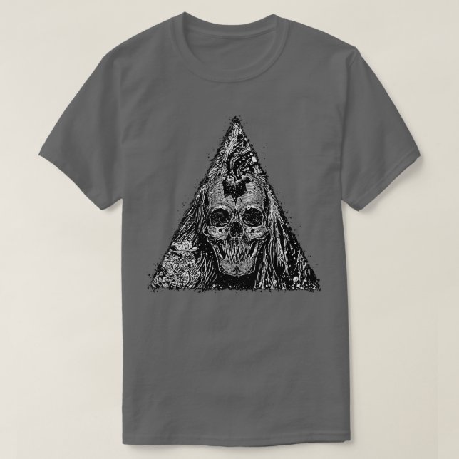 Camiseta El triángulo de peligro se desmorona horroroso cao (Diseño del anverso)