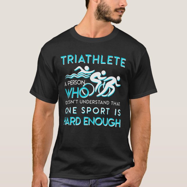 Camiseta El Triathlon no entiende un deporte difícilmente (Anverso)