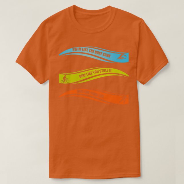 Camiseta El Triatlón Bañarse Como El Barco Sunk Bike Como U (Diseño del anverso)