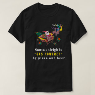 Camiseta El trineo del divertido Santa está propulsado por