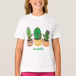 Camiseta El trío de cactus lindo canto ilustracion personal