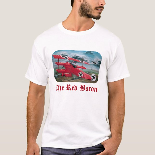 Camiseta El triplano de Fokker del barón rojo (Anverso)
