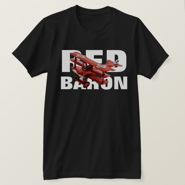 Camiseta El triplano de los novatos del Barón Rojo (Anverso del diseño)
