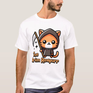 Camiseta ¡El Triste Reparador! Cute Grim Reaper Cat Pun