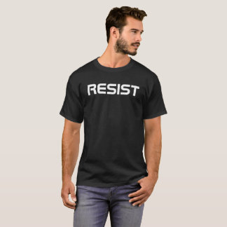 Camiseta el triunfo anti resiste blanco del negro de la
