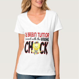 Camiseta El Tumor Cerebral Se Metió Con El Chick Equivocado