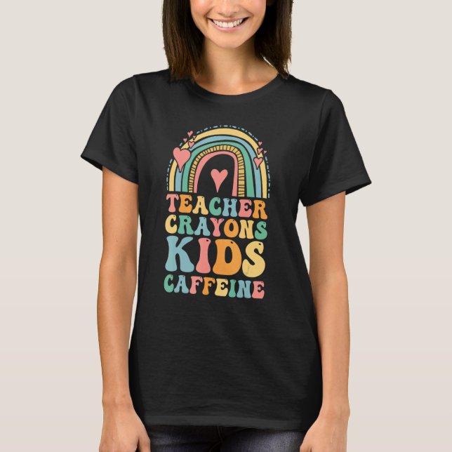 Camiseta El último día de clases Crayons Kids Caffeine (Anverso)