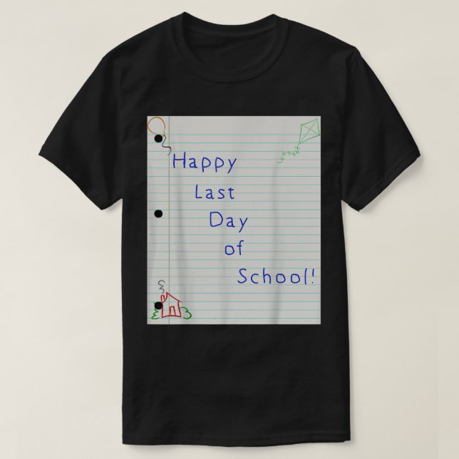 Camiseta El último día de clases firmando niños . Autograph (Diseño del anverso)