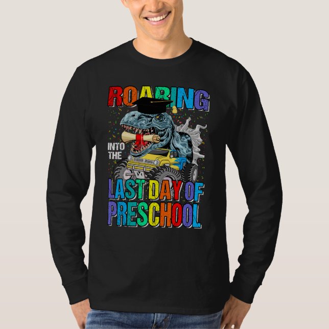 Camiseta El Último Día De Dinosaurio Preescolar (Anverso)
