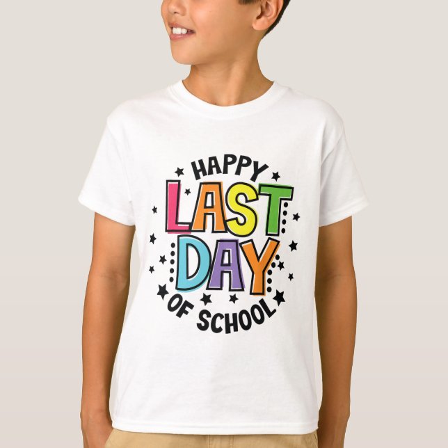 Camiseta El Último Día De Enseñanza Escolar Para Hombres Y  (Anverso)