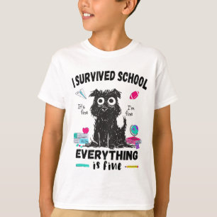 Camiseta El último día de escuela, sobreviví a la escuela
