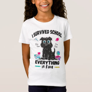 Camiseta El último día de escuela, sobreviví a la escuela
