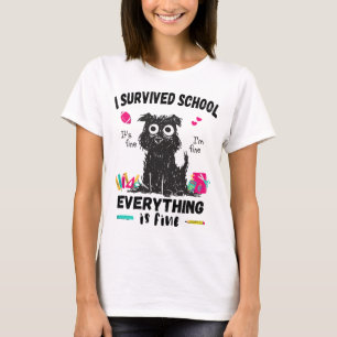Camiseta El último día de escuela, sobreviví a la escuela