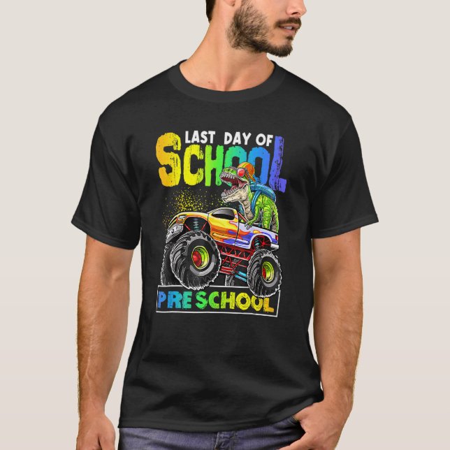 Camiseta El último día de la escuela Dino Monster Truck B (Anverso)