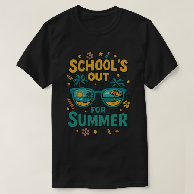 Camiseta El Último Día De La Escuela. Escuelas En Verano (Diseño del anverso)