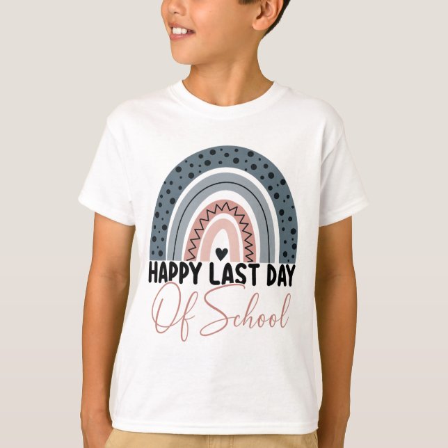 Camiseta El Último Día De La Escuela Estudiante Graduado En (Anverso)