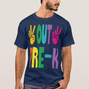 Camiseta El último día de la escuela preescolar, la paz se