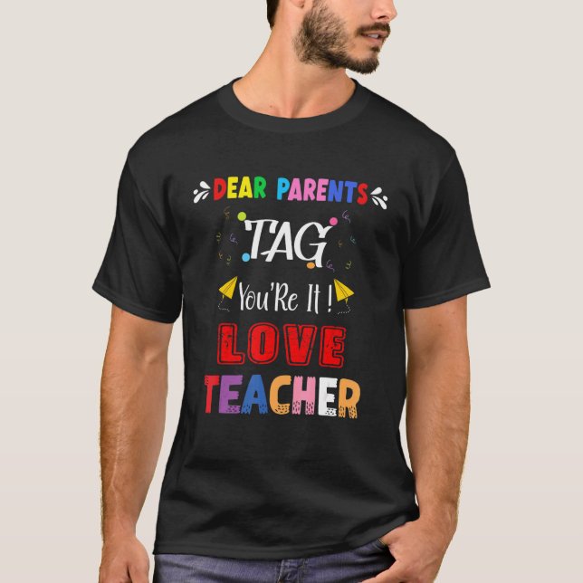 Camiseta El Último Día De La Escuela Queridos Padres Etique (Anverso)
