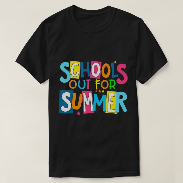 Camiseta El Último Día De Las Escuelas Escolares Salieron P (Diseño del anverso)
