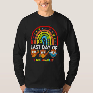 Camiseta El Último Día Del Profesor De Jardín De Niños Owls