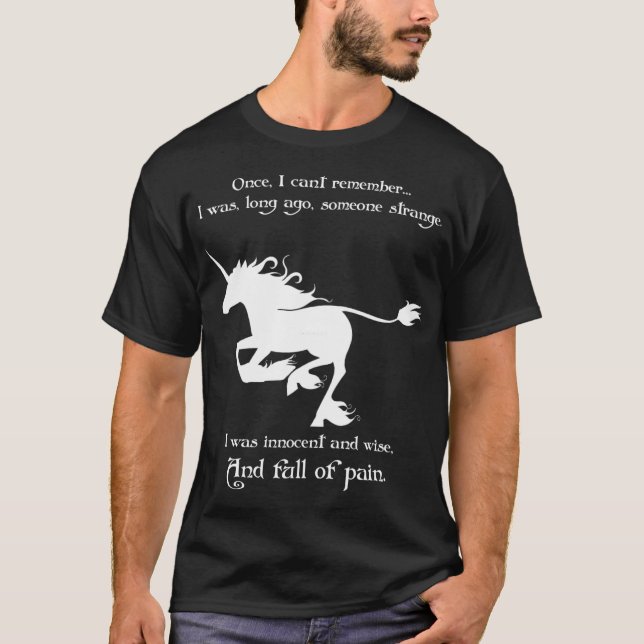 Camiseta El último unicornio  Corriendo retro (Anverso)