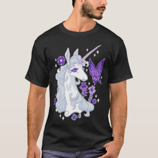 Camiseta El último unicornio retrato mariposa susurros