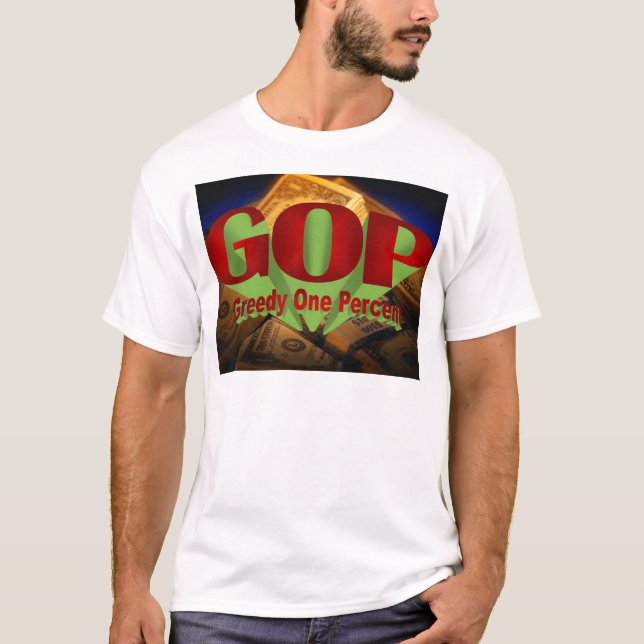 Camiseta El un por ciento codicioso (Anverso)
