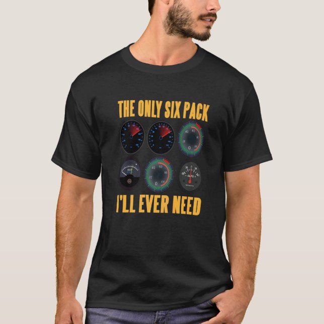 Camiseta El único paquete de seis que necesitaré un Aviador (Anverso)