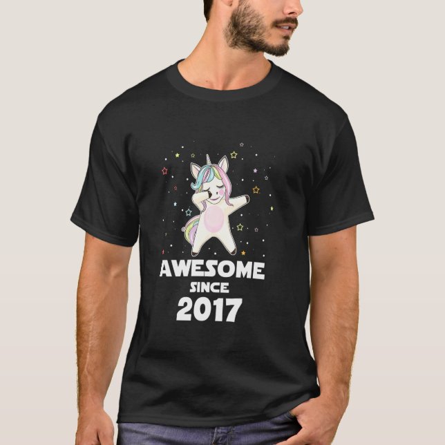 Camiseta El unicornio Dabbing asombroso desde 2017 (Anverso)