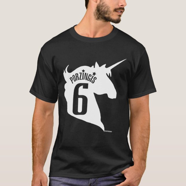 Camiseta El unicornio - Kristaps Porzingis (Blanco) (Anverso)
