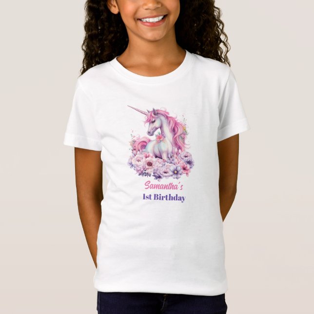 Camiseta El unicornio mágico de la fiesta de cumpleaños de  (Anverso)