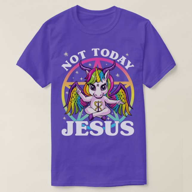 Camiseta El unicornio satánico no es Jesús Satanás Unicorni (Diseño del anverso)
