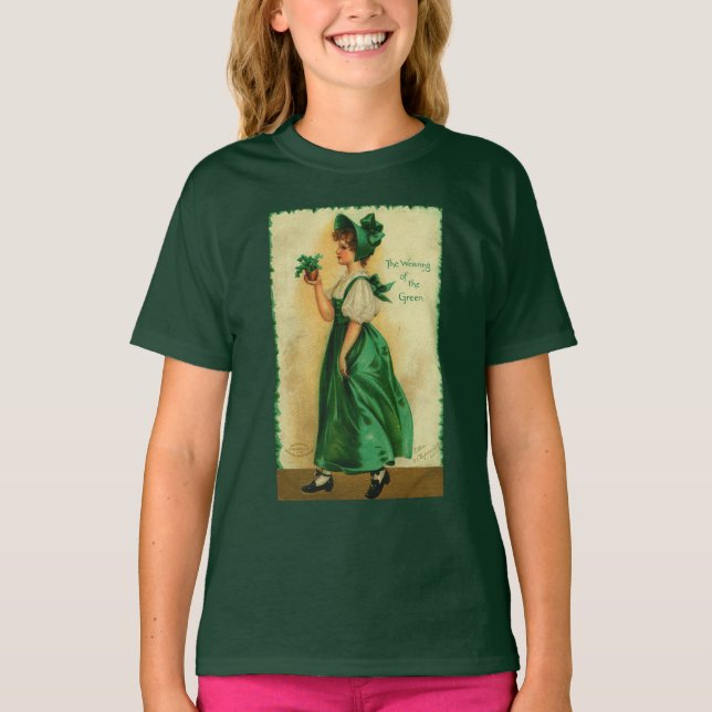 Camiseta El uso del arte verde del shamrock (Anverso)