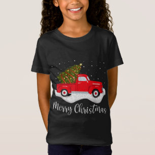 Camiseta El vagón retro Feliz Árbol de Navidad en coches Na