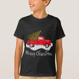 Camiseta El vagón retro Feliz Árbol de Navidad en coches Na