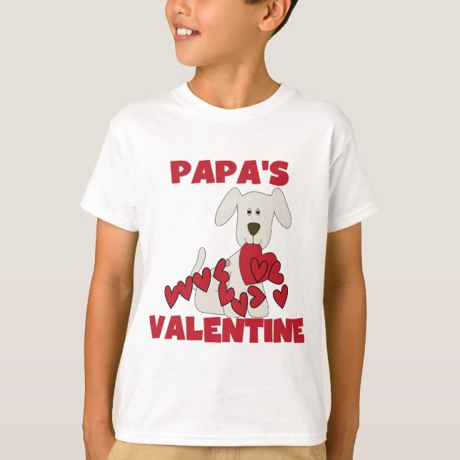 Camiseta El Valentín de papá perro de cachorro (Anverso)