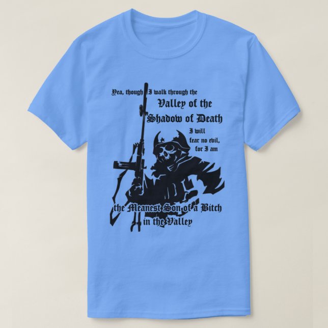 Camiseta El valle de la sombra de la muerte (Diseño del anverso)