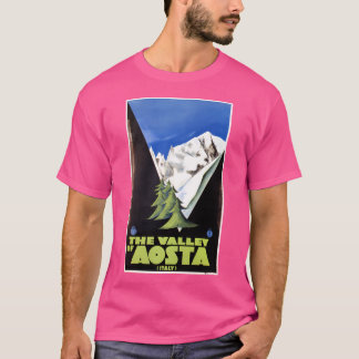 Camiseta El Valle De Los Alpes Italianos Aostas Afiche De V