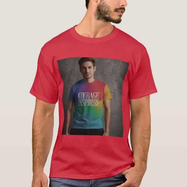 Camiseta El valor inspira el progreso - Inspiración multico (Anverso)