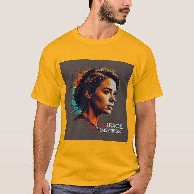 Camiseta El valor inspira el progreso - Inspiración multico (Anverso)