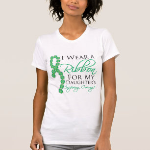 Camiseta El valor inspirador de la hija - cáncer de hígad