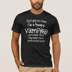 Camiseta El vampiro divertido no consigue cerrarme tiene