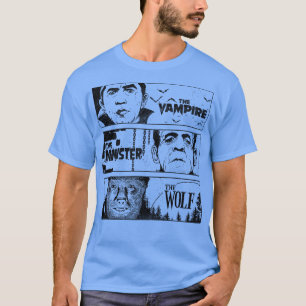 Camiseta El vampiro el monstruo y el lobo II