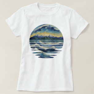 Camiseta El Van Gogh Style Pintings Está Situado En El Mar 