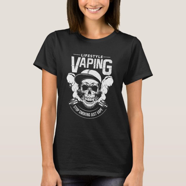 Camiseta El Vaping de estilo de vida deja de fumar solo Vap (Anverso)