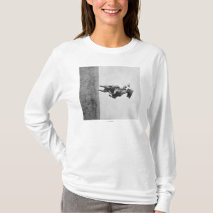 Camiseta El vaquero monta el caballo salvaje que sube en