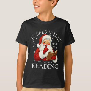 Camiseta Él ve lo que has estado leyendo Libro divertido y