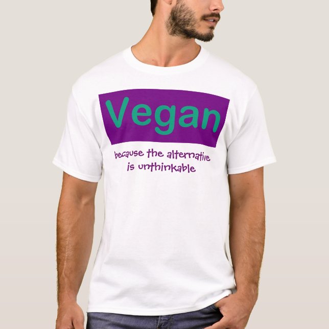 Camiseta El vegano 2 echó a un lado camisa. (Anverso)