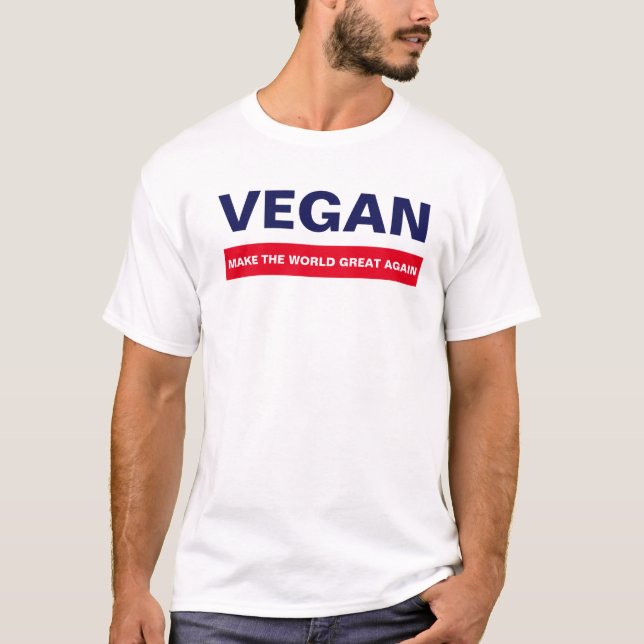CAMISETA EL VEGANO HACE EL MUNDO GRANDE OTRA VEZ (Anverso)