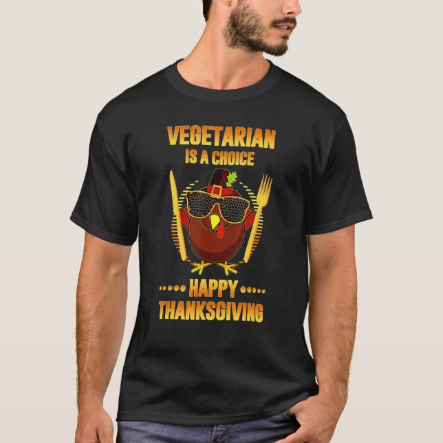 Camiseta El Vegetariano Es Una Elección Para Las Gafas De S (Anverso)